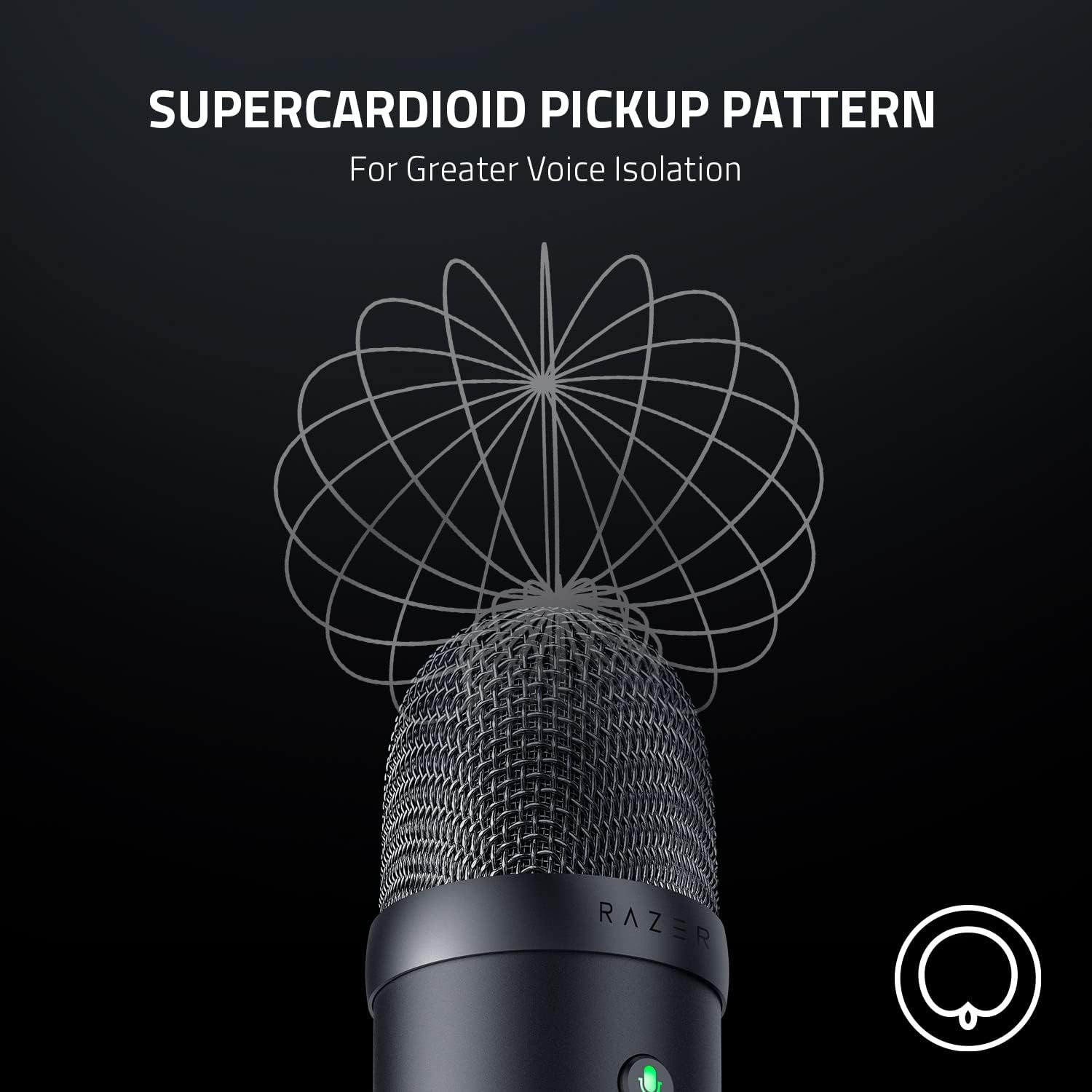 Microfono Razer Seiren V2 X Supercardioide USB Stream Negro