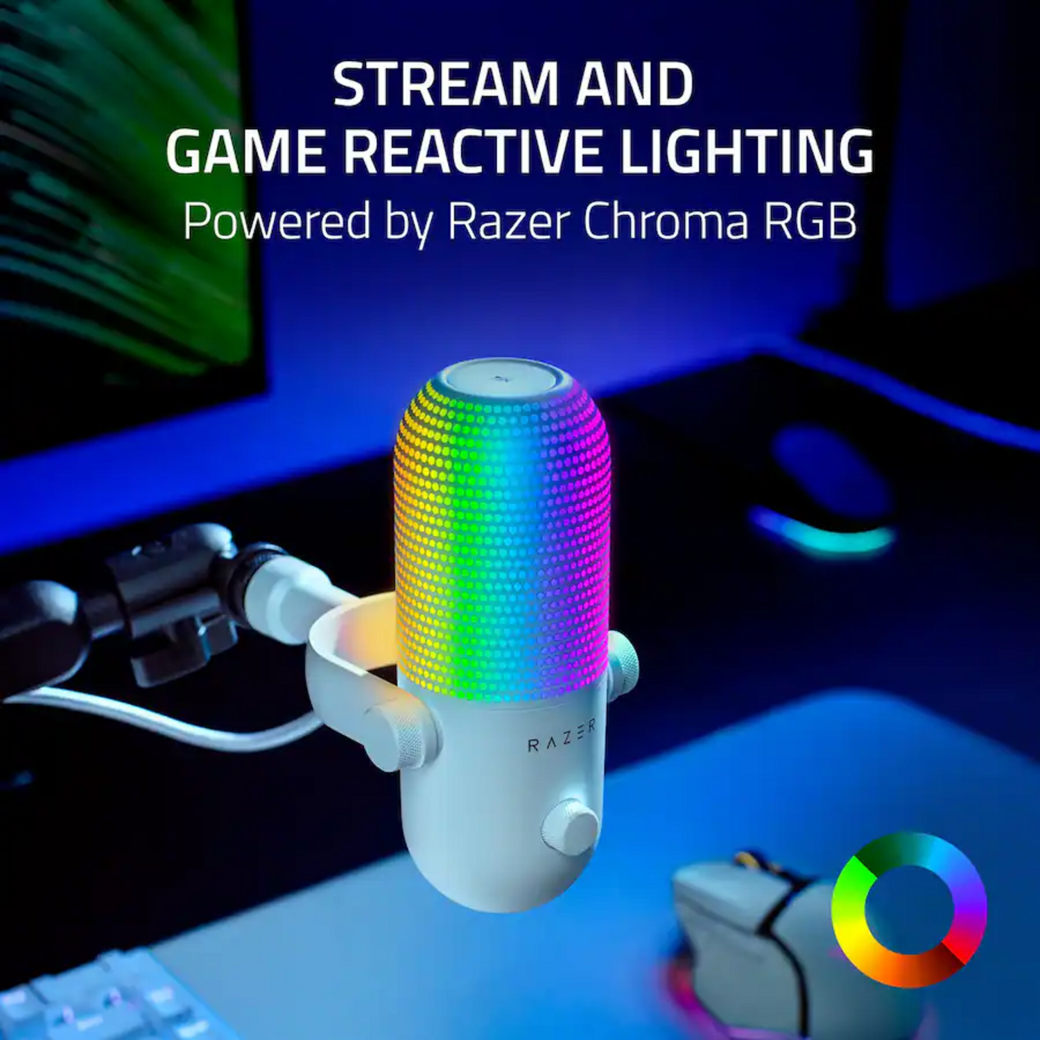 Microfono Razer Seiren V3 Chroma USB Supercardioide Podcast