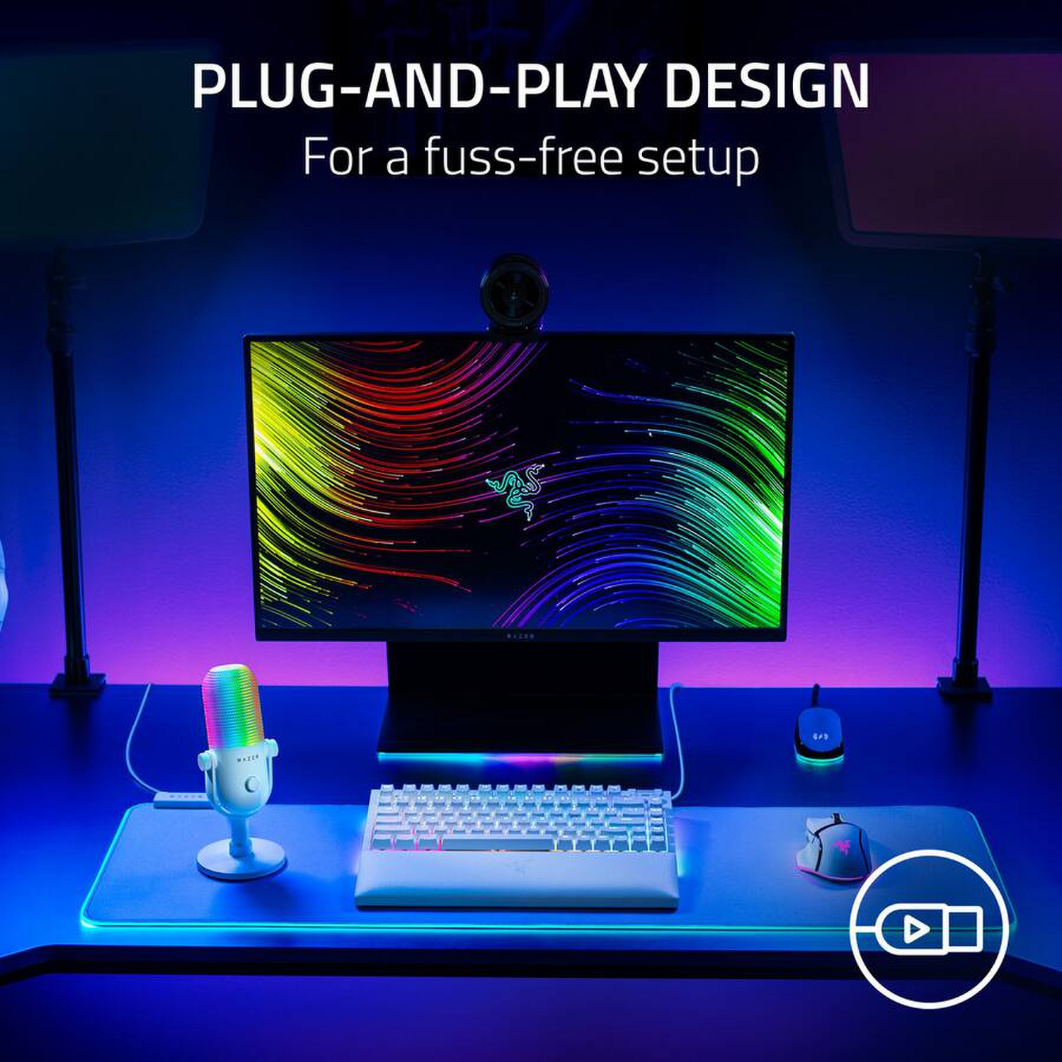 Microfono Razer Seiren V3 Chroma USB Supercardioide Podcast