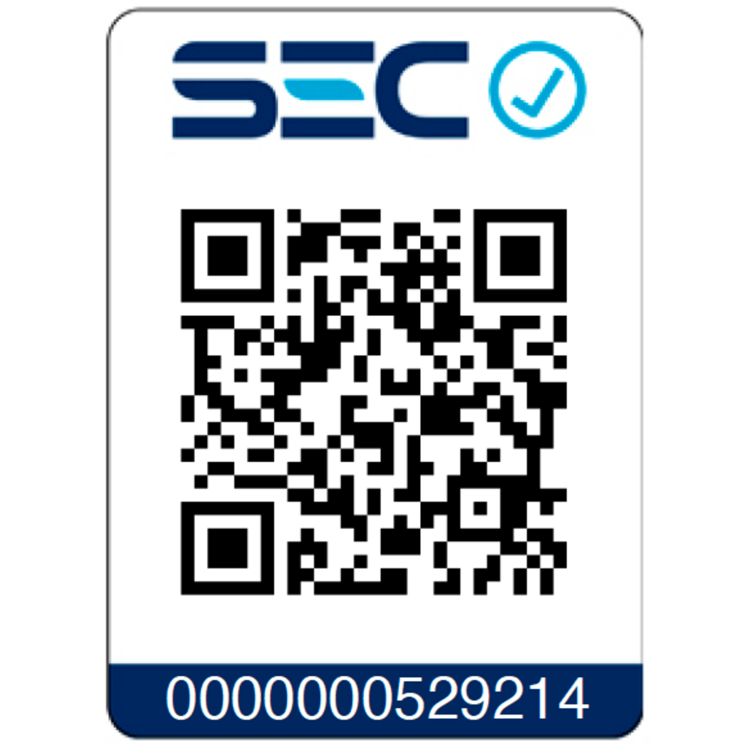 Código QR SEC con número de identificación 0000000529214