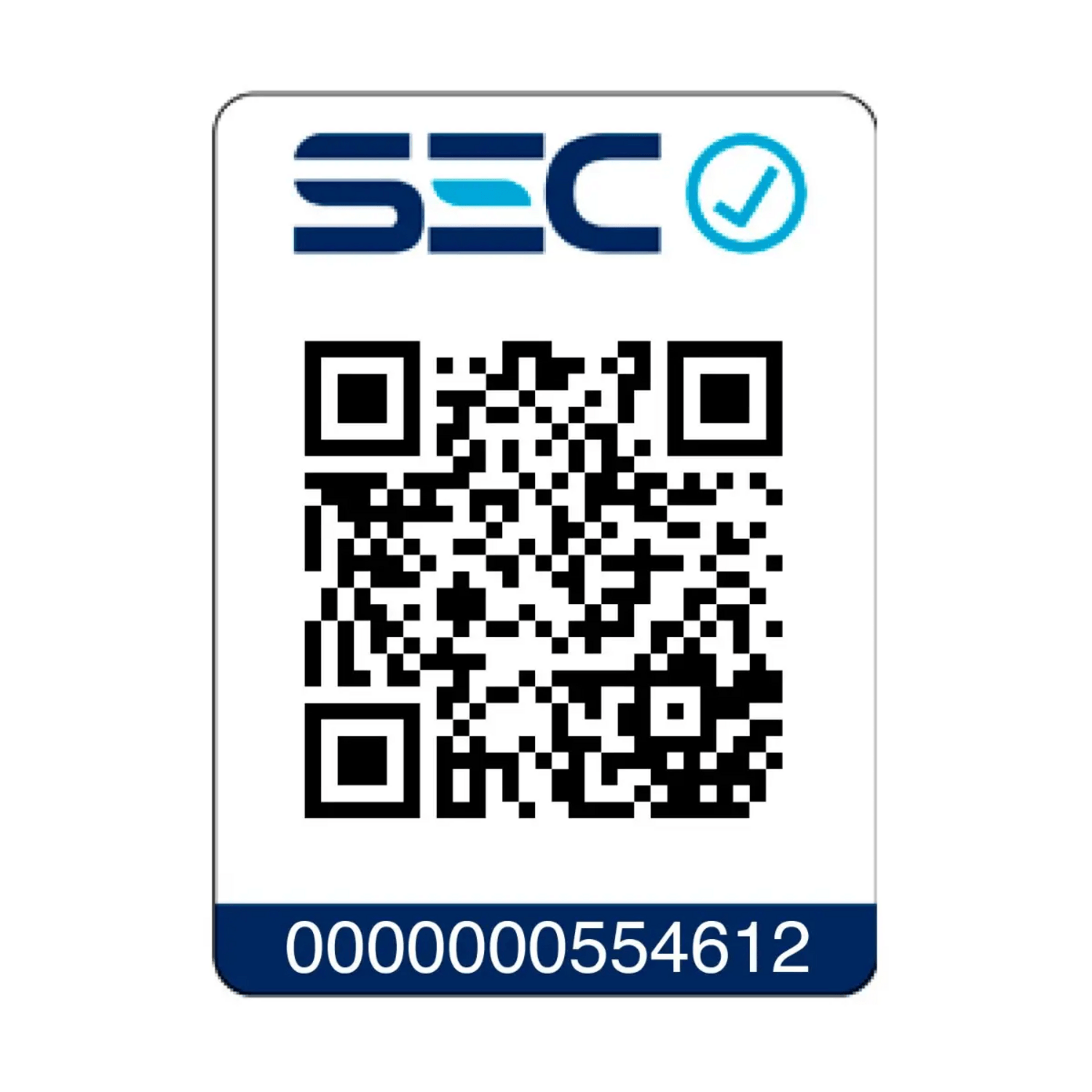 Código QR de verificación SEC con número 0000000554612.