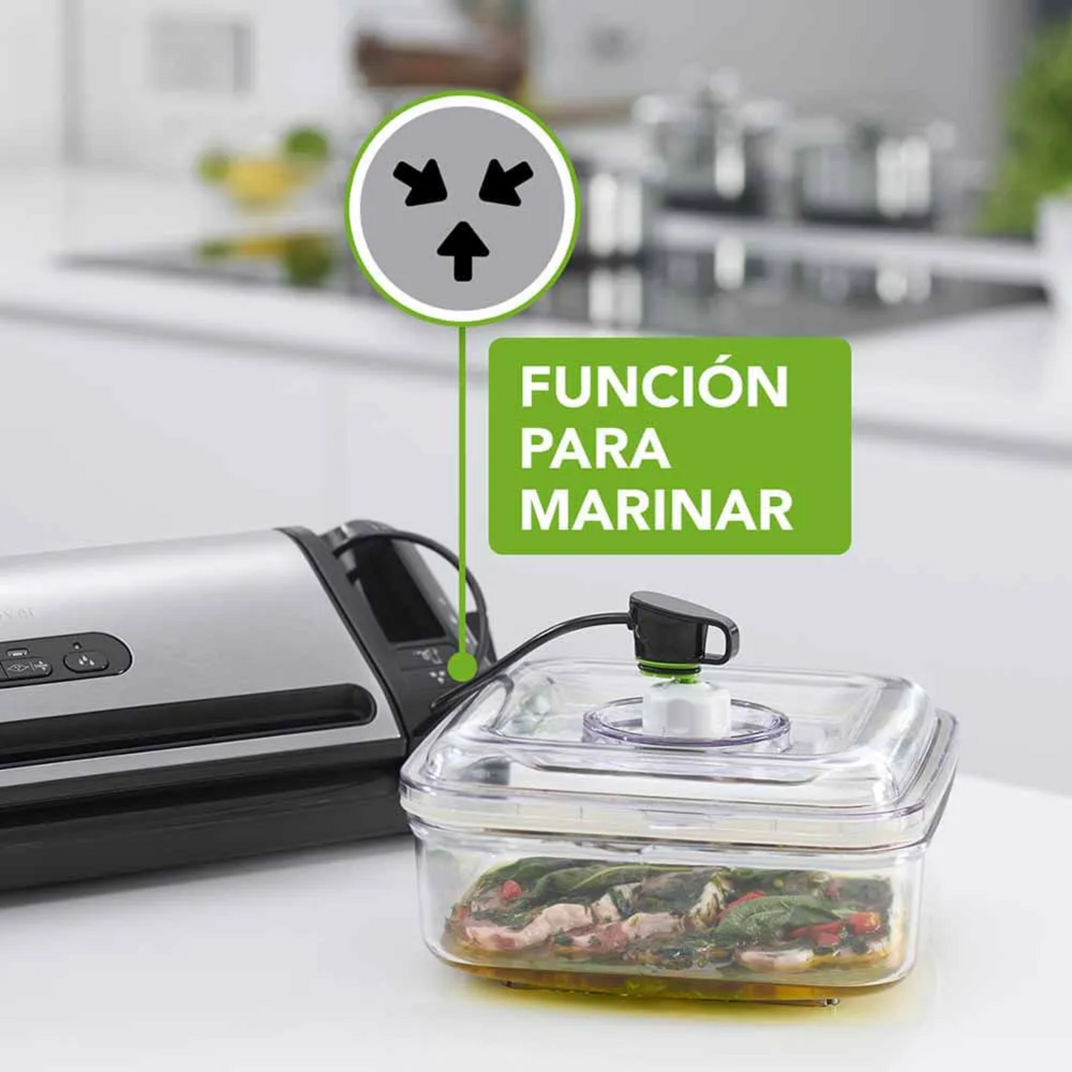 Sellador al Vacío FoodSaver FFS017X Húmedo Seco y Marinado