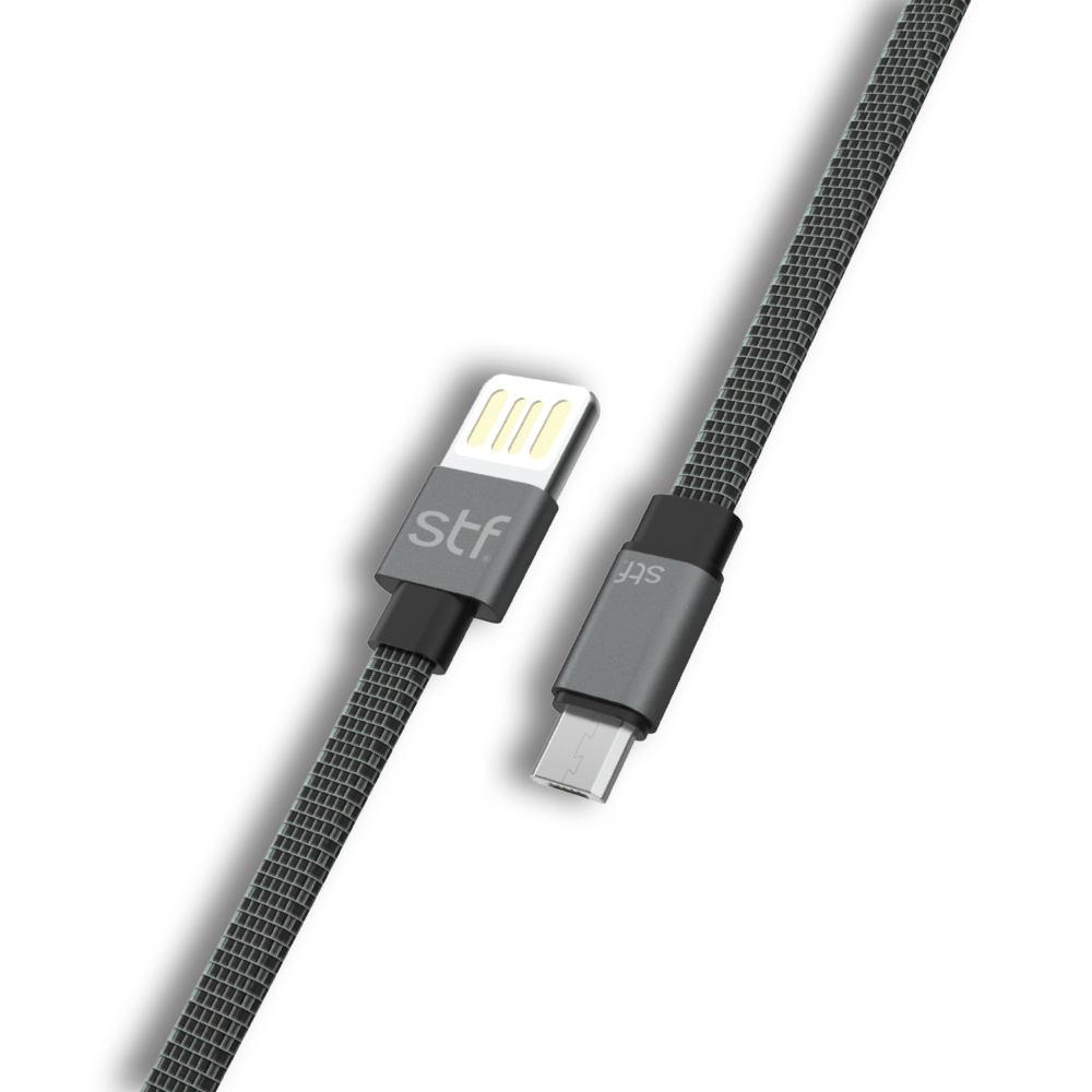 Cable USB a Micro USB Carga Utra Rapida STF 1M Gris