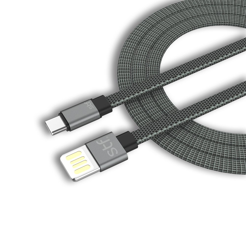 Cable USB a Type C Carga Ultra Rapida STF 1M Gris