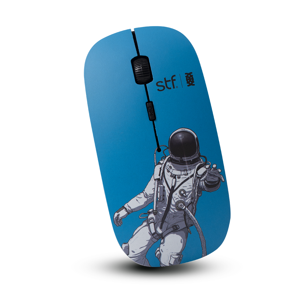 Pack  3 En 1 STF Funda 14 Audifono Mouse Astronauta