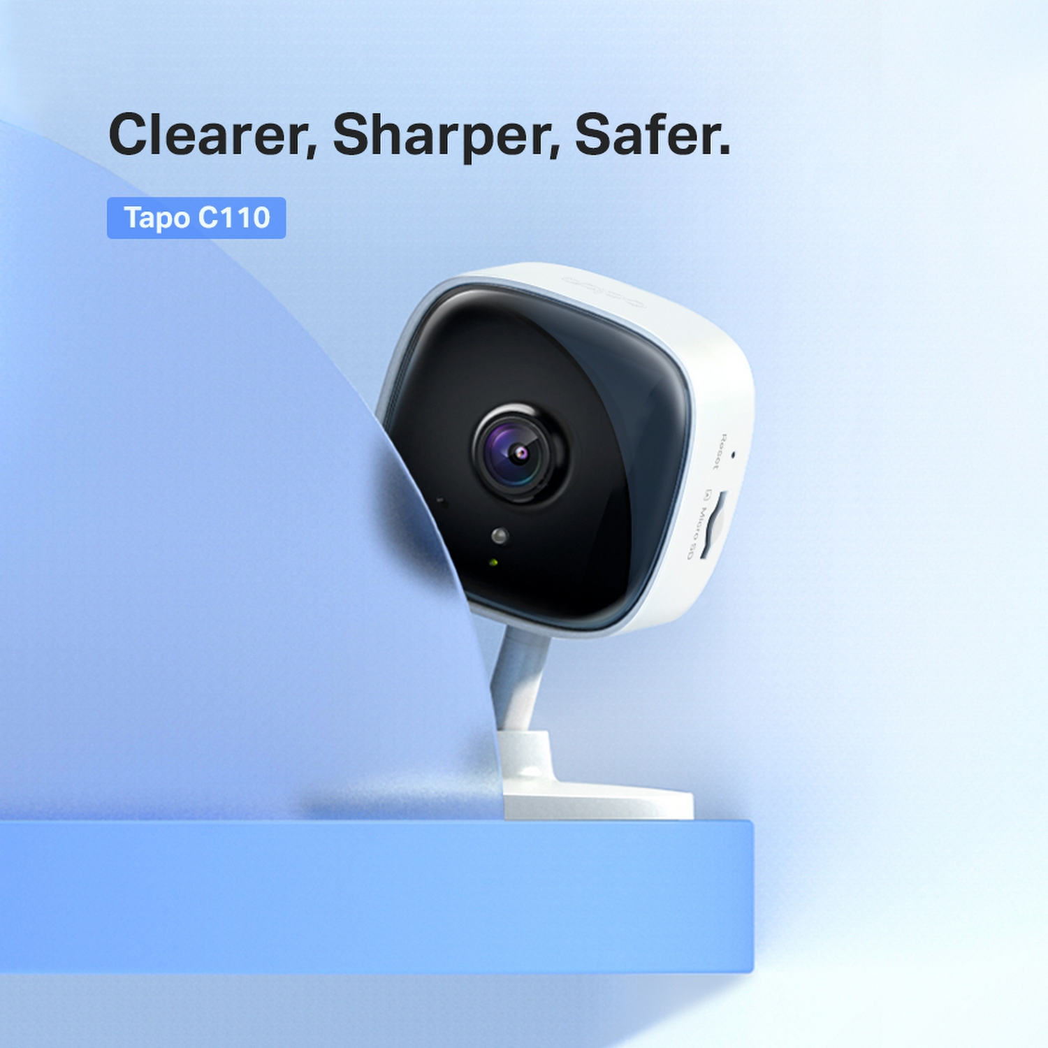 Camara Seguridad Tapo C110 2K 3MP WiFi Interior Alarma Audio