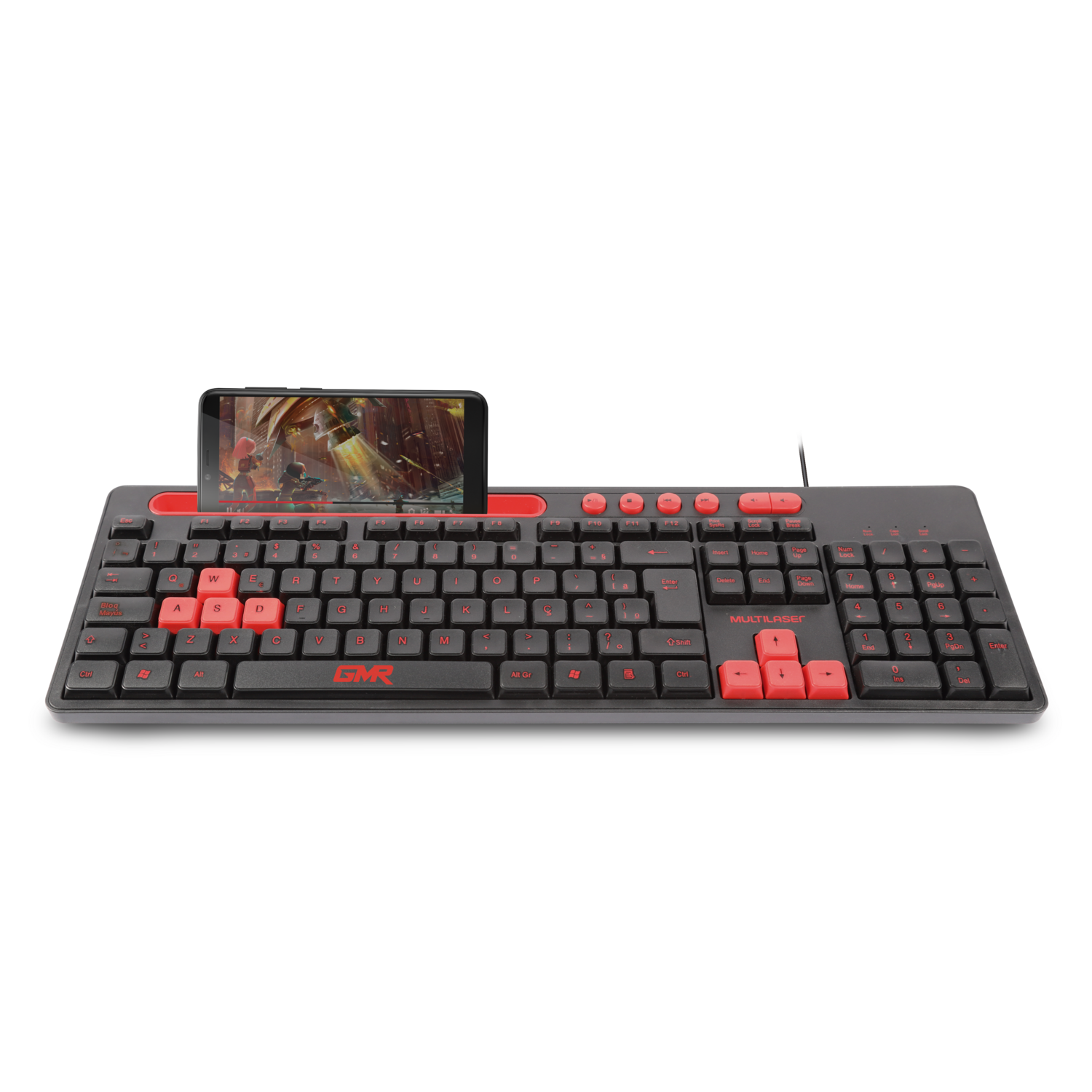 Teclado Gamer Multilaser con Soporte Para Telefono TC504 7908414459038 Teclado by Multilaser | New Horizons