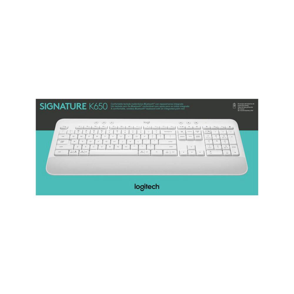 Teclado Logitech K650 Inalambrico Blanco Español 097855179548 Teclado by Logitech | New Horizons