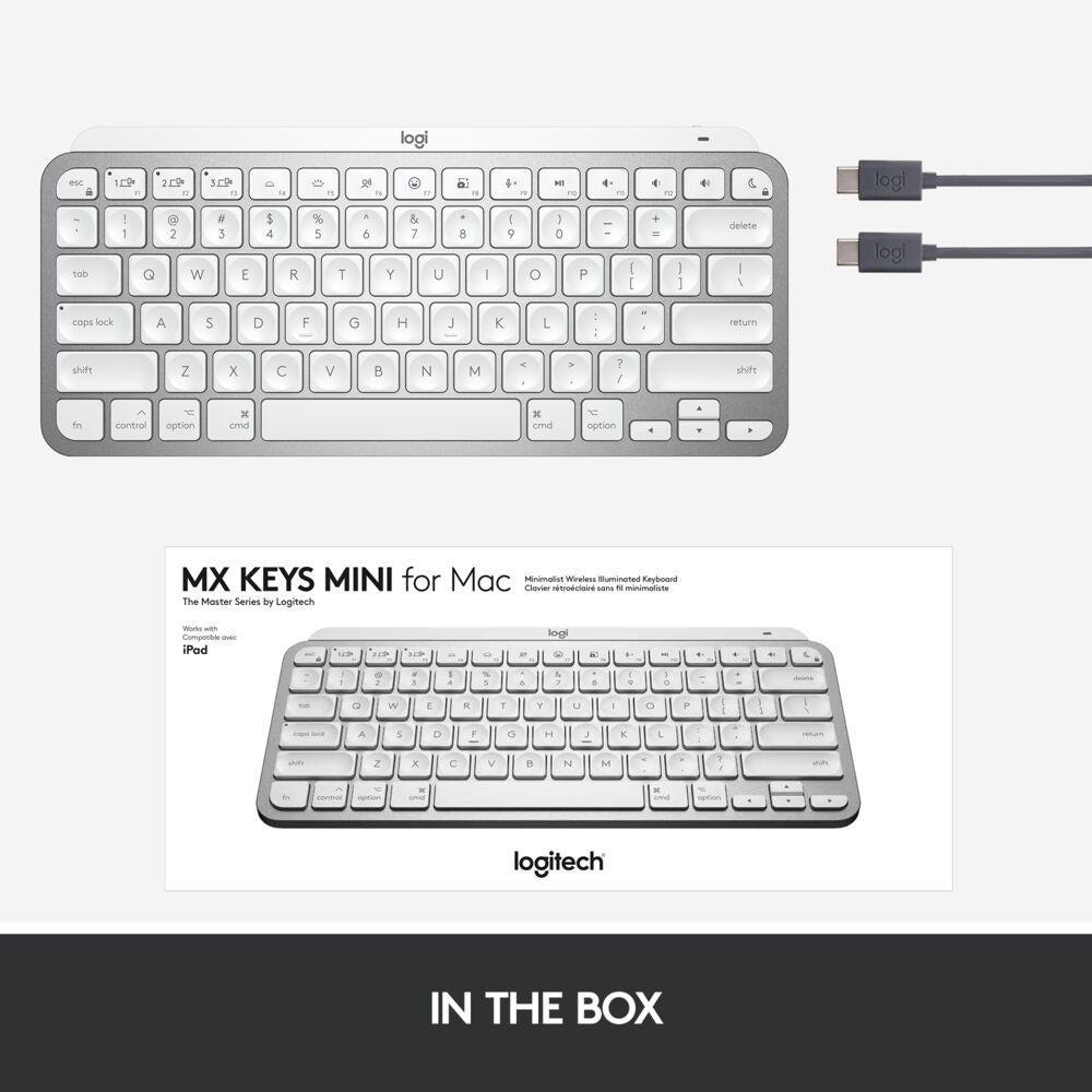 Teclado Logitech Mini MX Keys Gris 097855169631 Teclado by Logitech | New Horizons