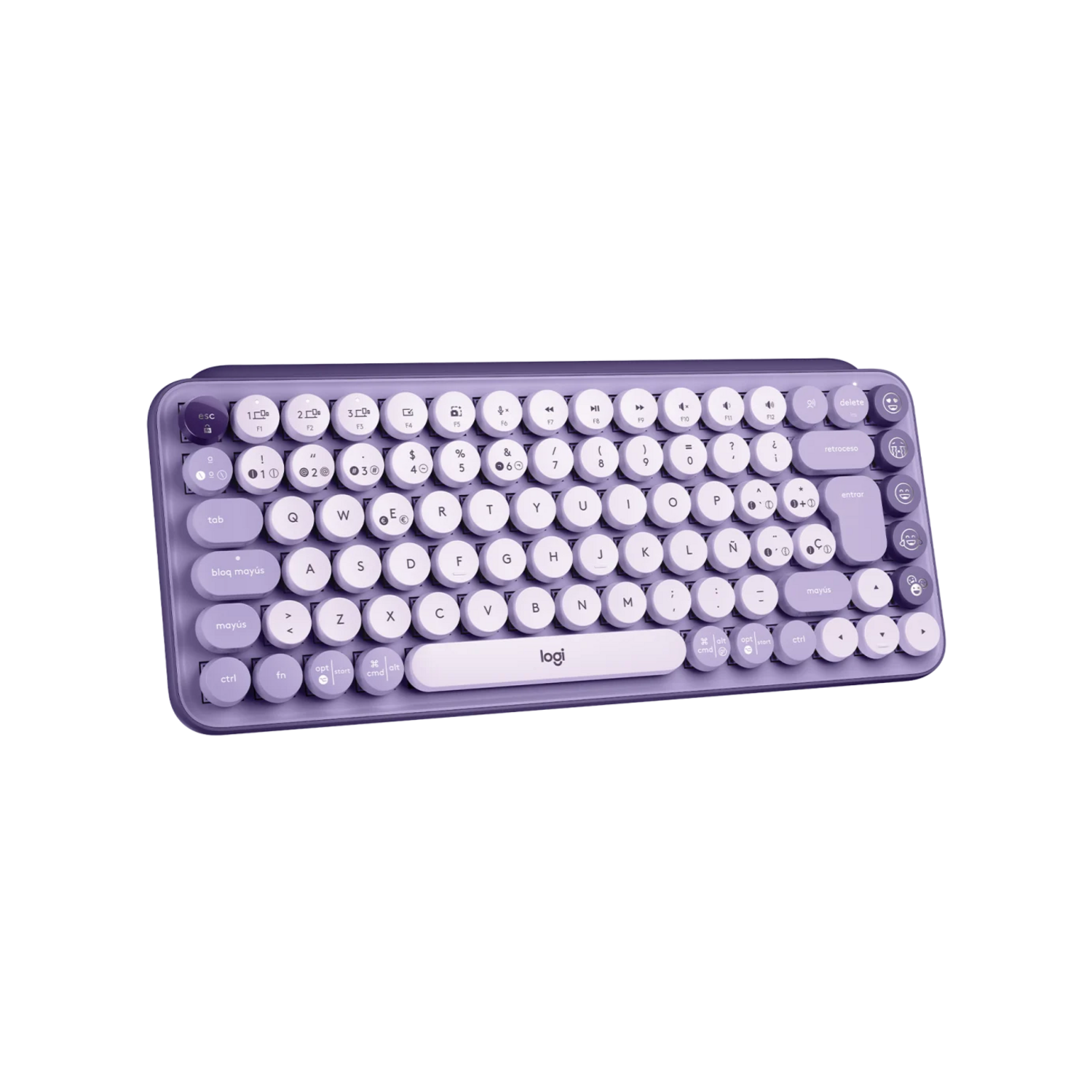 Teclado Mecanico Logitech Pop Keys Cosmos Lila con Emojis 097855183958 by Logitech | New Horizons