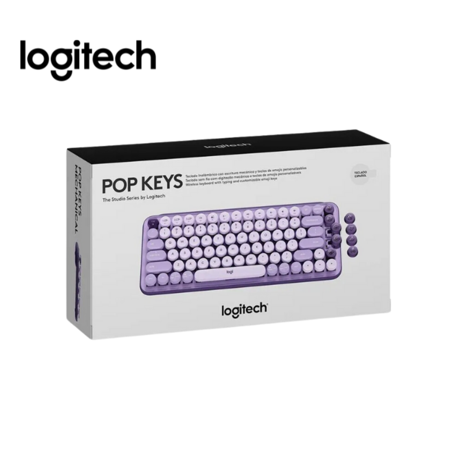 Teclado Mecanico Logitech Pop Keys Cosmos Lila con Emojis 097855183958 by Logitech | New Horizons