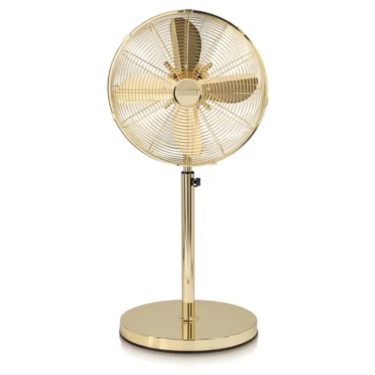 Ventilador De Pie Thomas TH-16DP Dorado Oscilante 50W 145 cm