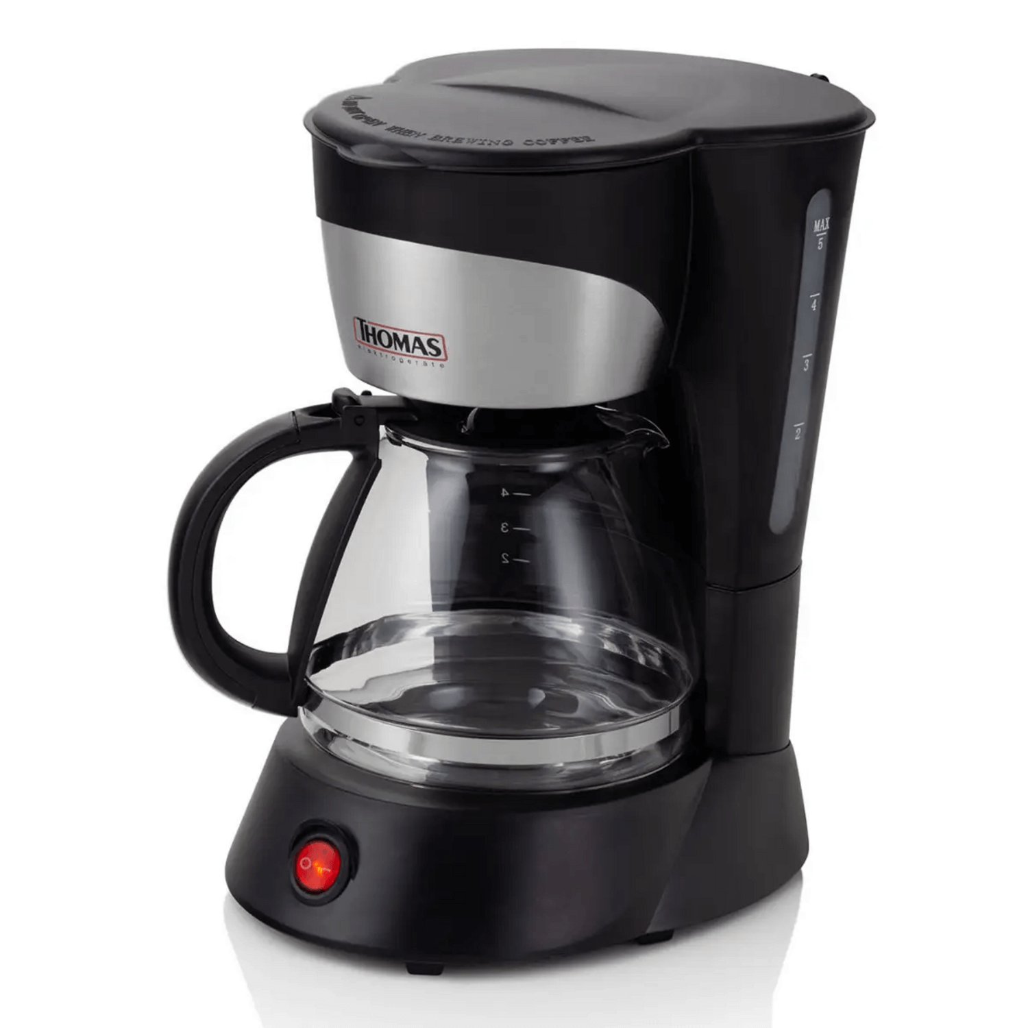 Cafetera Thomas TH-130 5 Tazas 750 ml Mantiene Calor Filtro para un café aromático y fácil de usar.