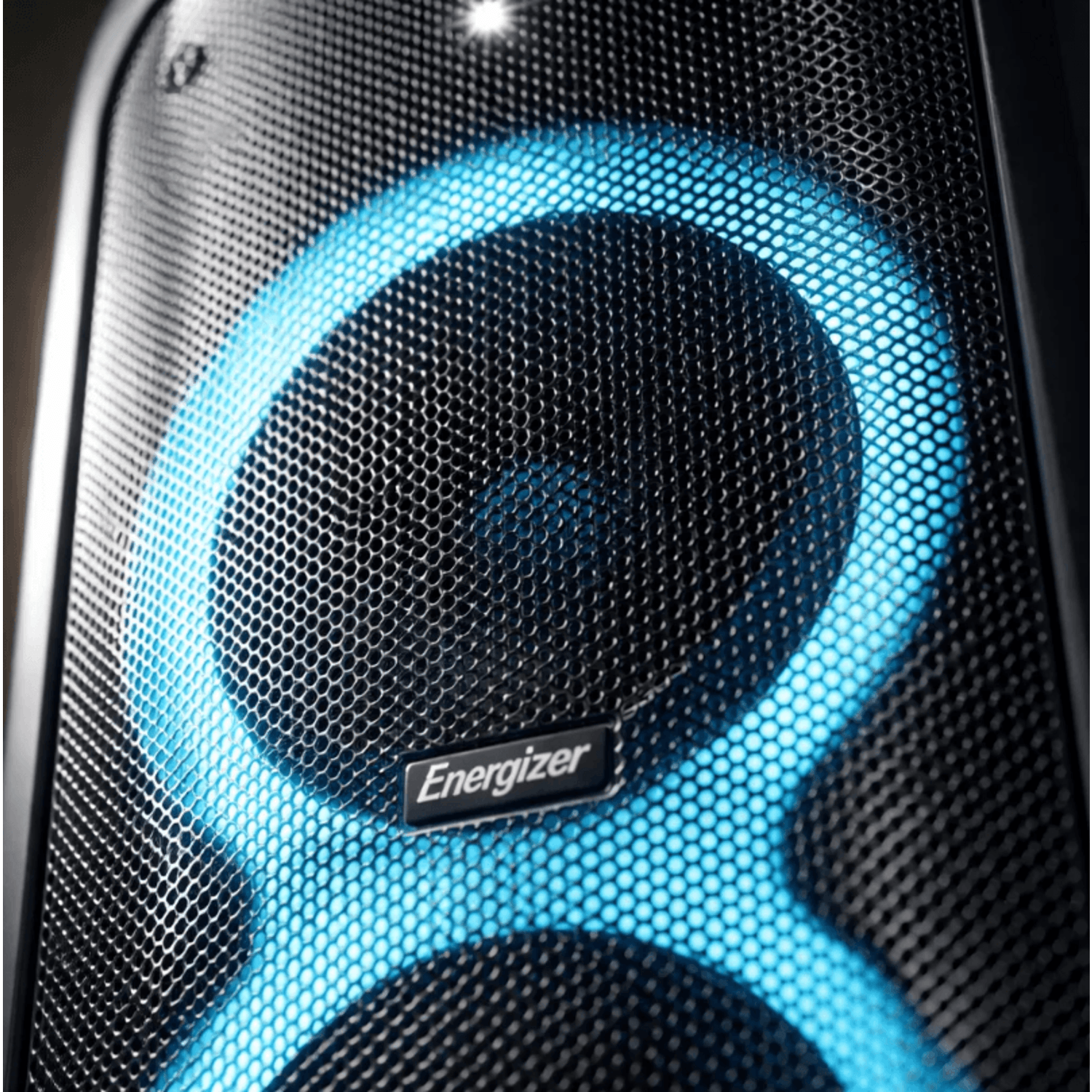 Torre de Sonido Karaoke Energizer Titan Box BTS536 con luces LED brillantes y diseño potente.