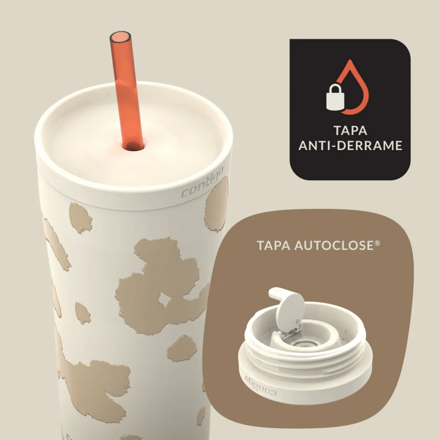 Vaso Termico 20H Frio Contigo Ally Love SV 2 Blanco 709 ml