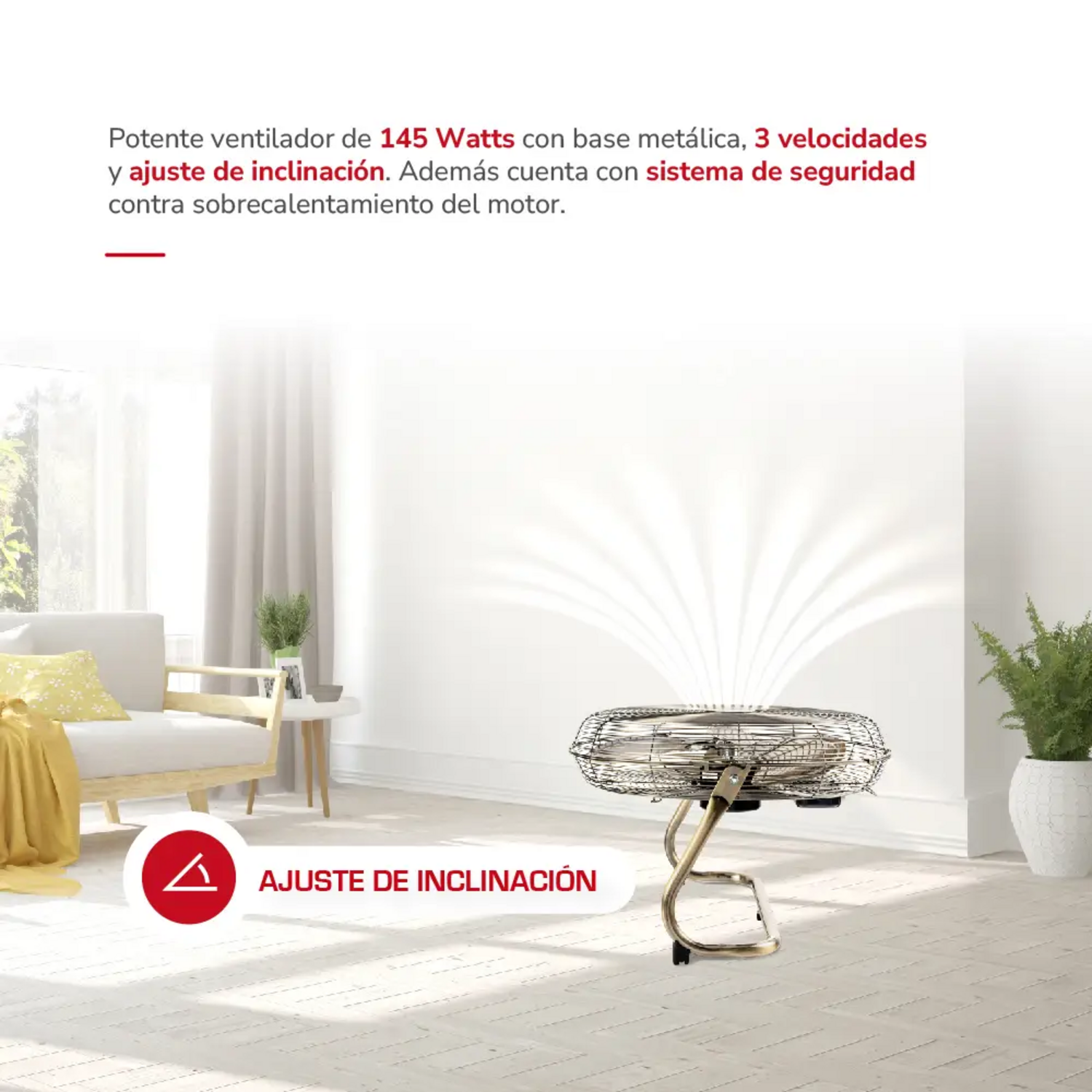 Ventilador Thomas TH-20BNS 50 cm 145W 3 Velocidades Potente