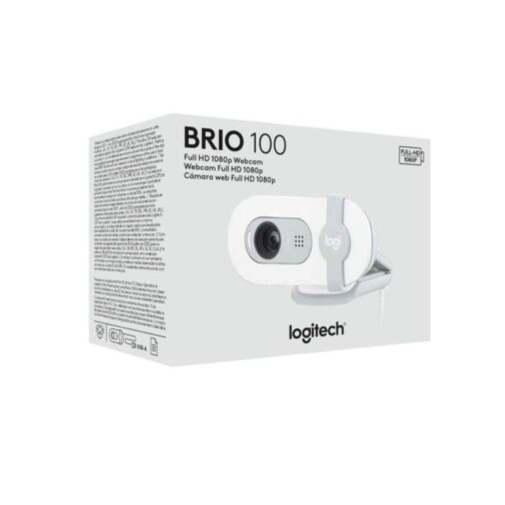 Webcam Logitech Brio 100 Blanco USB 960-001615 097855188618 Camara Web by Logitech | New Horizons